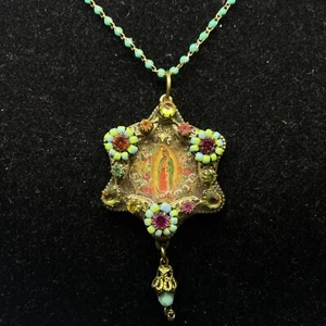 Necklace pendant Lovely Michal NEGRIN Crystals Star of David Kabbalah Israel - Picture 1 of 9