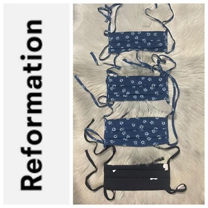 Menge 4 Reformation Weich Gesicht Schmetterling Masken Einheitsgröße Wiederverwendbar Hergestellt in den USA Neu - Bild 1 von 7