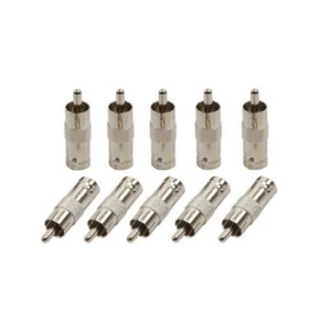 10pcs BNC Female to RCA Male Coax Cable Video Adapter TV Connector CCTV Security - Picture 1 of 5