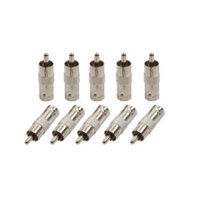 30pcs BNC Female to RCA Male Coax Cable Video Adapter TV Connector CCTV Security - Image 1 of 4
