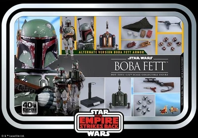 HOT TOYS MMS574 STAR WARS THE EMPIRE STRIKES BACK BOBA FETT 40TH ANNIVERSARY NEW - Image 1 of 4