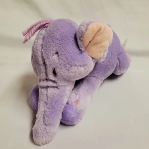 Disney Store Heffalump Plush Purple Elephant Mini BeanBag Laying 9" Stuffed Toy - Picture 1 of 4