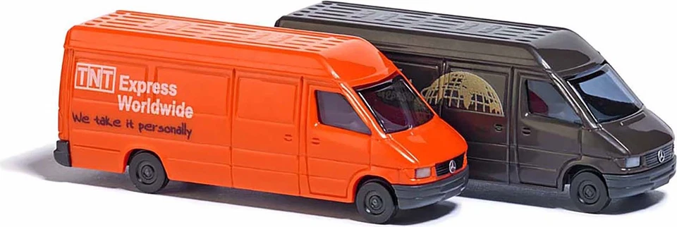 Busch N Scale Mercedes Sprinter Van Set - UPS And TNT (2-Pack) Model Vehicles - Image 1 of 1