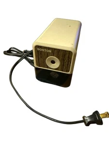 Vintage Boston Electric Pencil Sharpener Model 18 Hunt USA Beige Tested Works - Picture 1 of 1