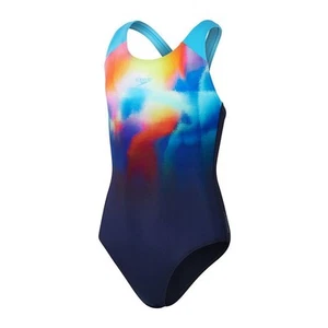 Speedo Girls Digi Placement Splashback One Piece Swimwear, Girls Full Piece Swim - Picture 1 of 5