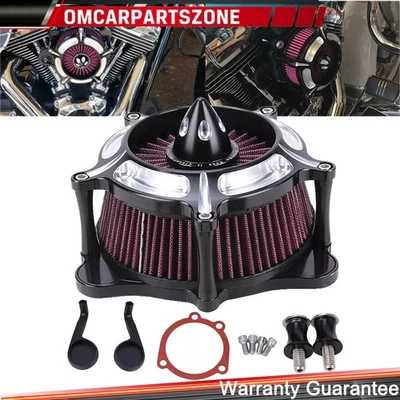 For Harley Sportster 1200 Iron Low 883 CNC Cut Turbine Air Cleaner Intake Filter - Image 1 of 4