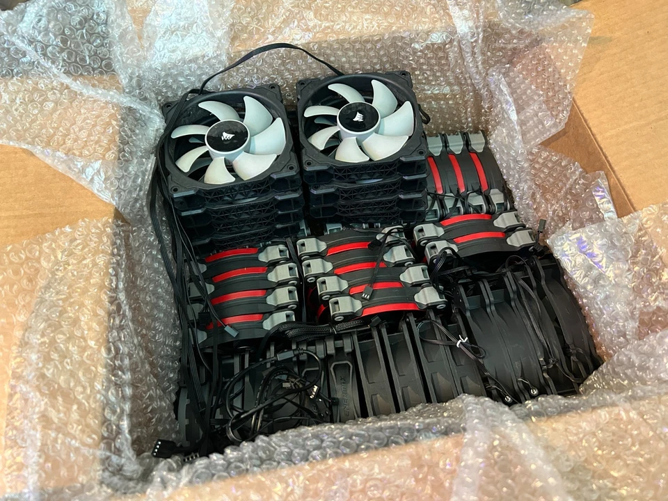 52 ventiladores Corsair - enorme lote a granel 120 140 LED ML varios para proyecto Air AF SP Foto 1 de 4