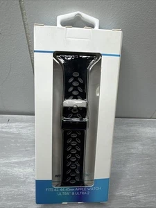 CON Cinturino Sportivo Silicone per Apple Watch 42mm/44mm/45mm Ultra e Ultra - Foto 1 di 4
