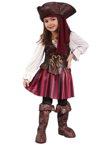 High Seas Buccaneer Pirate Carribbean Book Week Toddler Girls Costume 3T-4T - Picture 1 of 1