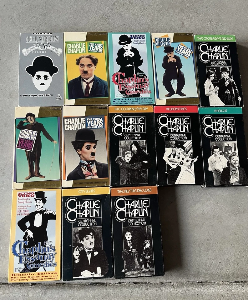 Vintage "Charlie Chaplin” 13-Tape VHS Variety Of Sets - Image 1 of 2