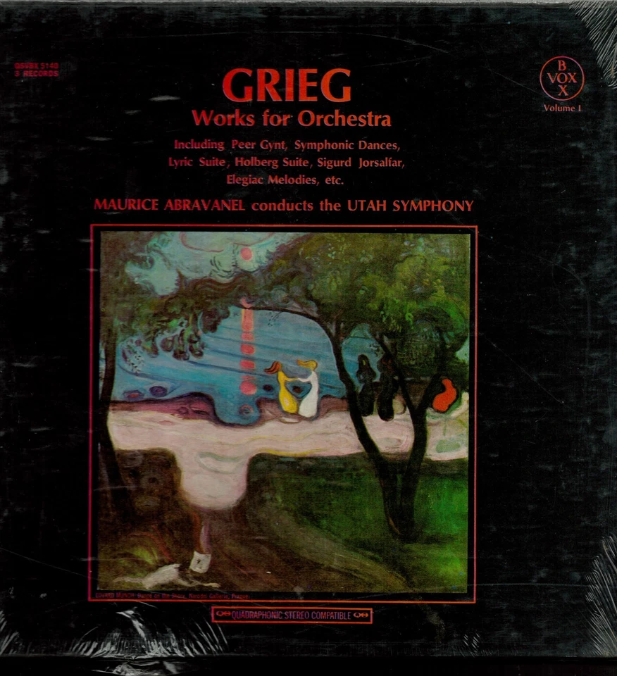 Grieg-Works for Orchestra-Abravanel-New Sealed  QUADRAPHONIC Vox 3 LP Box Set - Image 1 of 1