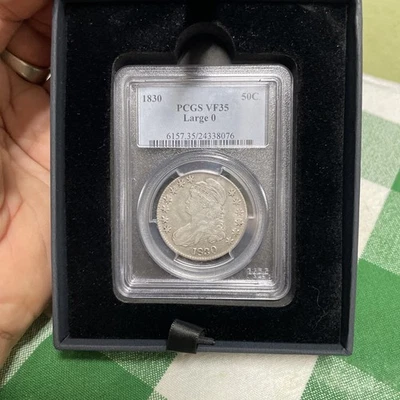 1830 Capped Bust Half Dollar 50C Large 0 PCGS Graded VF35 - Image 1 of 4