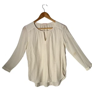 Blusa Rebecca Taylor Mezcla Seda Ojo de Cerradura Top Estampado Piel de Serpiente Mujer Talla 6 DEFECTOS - Imagen 1 de 12