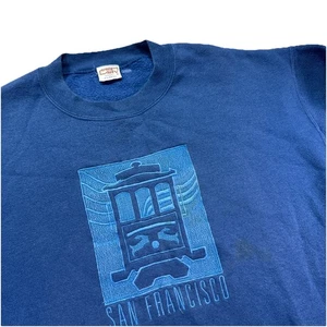 Felpa girocollo vintage Crazy Shirts Hawaii San Francisco XL ricamata TRAM - Foto 1 di 14