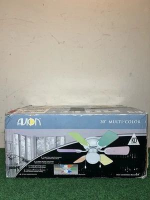 Ventilador de teto multicolorido Avion 30” novo na caixa  - Imagem 1 de 4