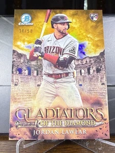 2024 Jordan Lawlar Bowman Chrome Gold Gladiators Rookie #GOTD-16 34/50 - Bild 1 von 2