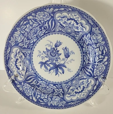 Spode Archive Collection Dinner Plate Blue Room Floral 1830 Passion Flower 10" - Image 1 of 4
