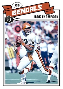 ACEO JACK THOMPSON CINCINNATI BENGALS CUSTOM HAND MADE ART CARD - Picture 1 of 2