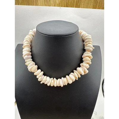 Винтажный гавайский серфер большой подлинный пука оболочка ожерелье 16» - Изображение 1 из 4