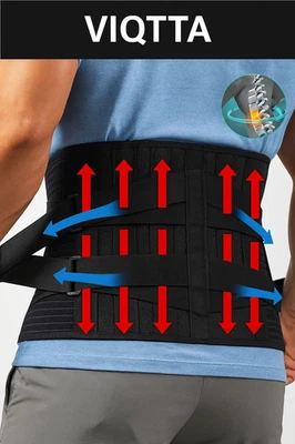 Adjustable Lower Back Brace Lumbar Support Waist Pain Relief Belt For Men Women - Image 1 of 4
