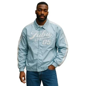 Vintage Fubu Bomber Jacket Mens XXL Blue Collectors Edition Retro Urban 90s Rare - Picture 1 of 19
