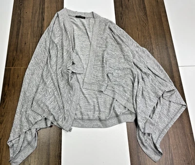 Banana Republic Mujer Gris Brezo Manta Mantón Cárdigan Suéter Tejido Acanalado Envoltura Foto 1 de 4