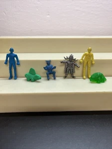 Vintage 80's Yamakatsu Gundam Keshi Rubber Kamen 6pc Kaiju Figure Set E4 - Picture 1 of 8