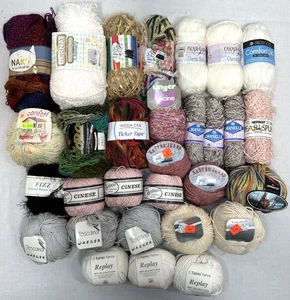 Lot Of Yarn 30 Skeins, Balls & Bundles - Assorted Brands, Colors - 4lbs - Picture 1 of 20