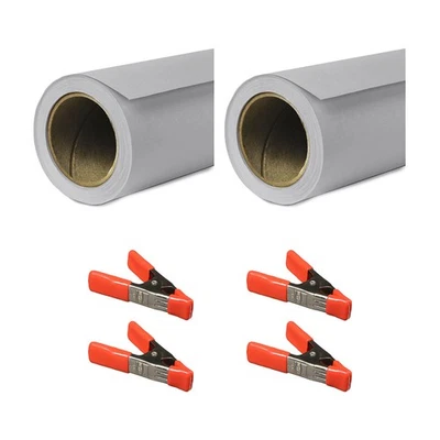 Papel de fondo sin costuras Savage 53"x36' Widetone, gris piedra, paquete de 2, paquete con Foto 1 de 4