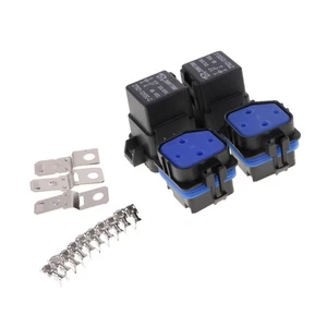 2 Pack of 40A AMP DC 12V 5-Pin Relay Socket Terminals Fit - Picture 1 of 7