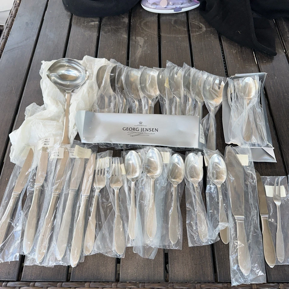 Georg Jensen * MITRA Stainless Flatware Denmark  (42) pieces  - Image 1 of 4