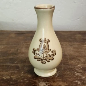 Vintage Pfaltzgraff Village FLOWER BUD VASE 5.25" Brown Ceramic  - Picture 1 of 5