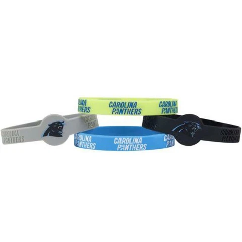 Carolina Panthers Bracelets 4 Pack Silicone Cover