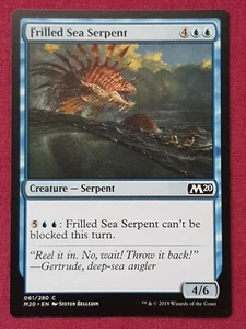 Magic The Gathering 2020 CORE SET M20 FRILLED SEA SERPENT blue card MTG - Picture 1 of 2