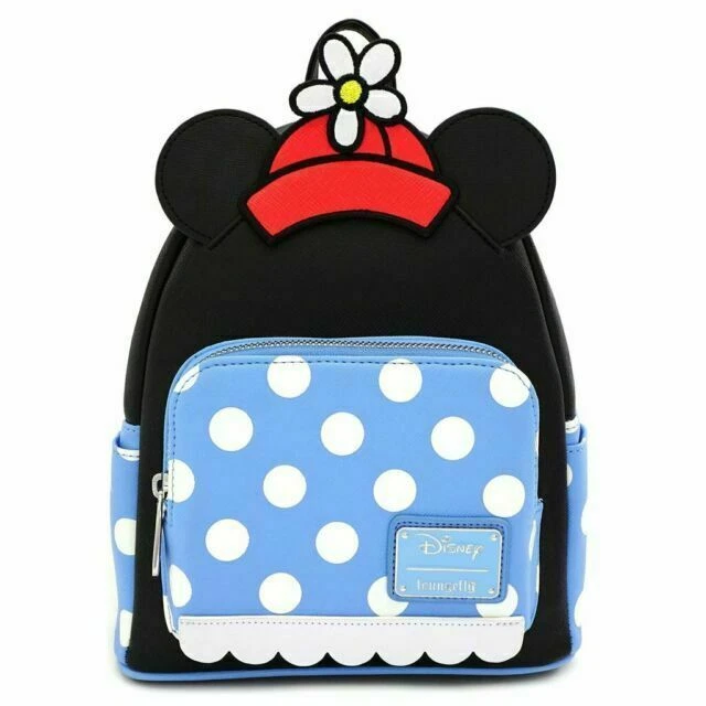 Loungefly Positively Minnie Mini Backpack - Black/Blue/Red/White