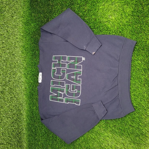 Vintage 1993 Michigan State Sweatshirt Men Large Navy-Blue Sportswear Cover