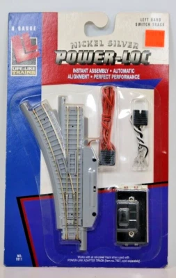 Life-Like Trains N Gauge Nickel Silver Power-Loc Left Hand Switch Track 7811 New - Image 1 of 2