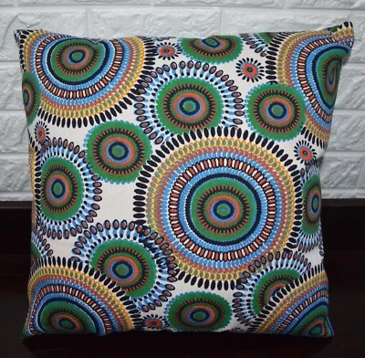 AF255a оранжевый зеленый этнический хлопок холст подушка чехол/наволочка чехол заказ размер - Изображение 1 из 4