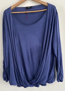 Klass Ladies Size XXL Blue Ruched Sleeve Double Layered Effect Top - Picture 1 of 5