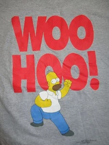 1997 HOMER SIMPSON "Woo Hoo!" (LG) Shirt Matt Groening The SIMPSONS - Picture 1 of 4