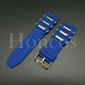 26MM RUBBER WATCH BAND STRAP FITS INVICTA RUSSIAN DIVER 1201 1805 1845 1959 BLUE - Picture 1 of 5