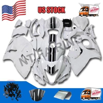Fit for  2008-2020 GSXR1300 White ABS Plastic Injection Fairing z074 Foto 1 de 4