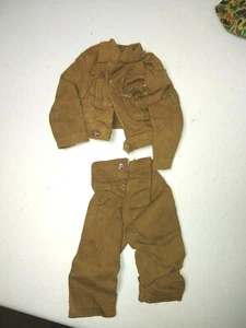 DE COLECCIÓN Hasbro GI Joe Ejército Fatigues Uniforme Marrón Botón Camisa y Pantalones Japón - Imagen 1 de 4