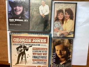 Hank Williams Jr, Travis Tritt, Clint Black, The Judds, George Jones Cassettes - Picture 1 of 5