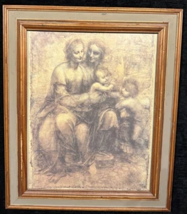 Lovely Framed Art Print from Paris "Teste Femminile" La Sainte Famile Davinci - Picture 1 of 4