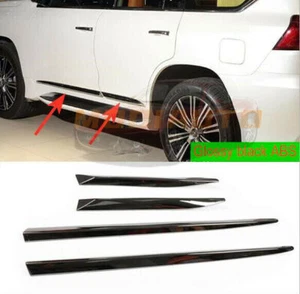 Black ABS Side Door Body Molding Cover Trim 4X Fit For Lexus LX 570 2016-2021 - Imagen 1 de 4