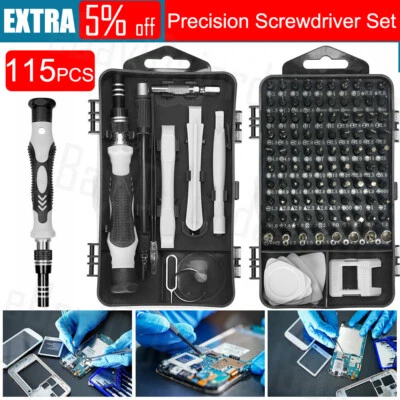 115 IN 1 Precision Screwdriver Set Torx Computer PC Phone Watch Repair Tool Kit - image 1 of 4