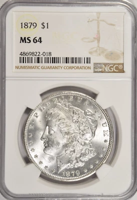 1879 MORGAN DOLLAR ~ FROSTY WHITE NGC MS64! - Image 1 of 2