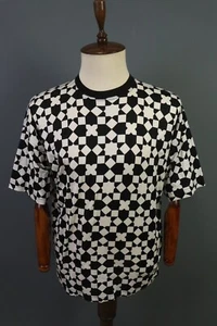 Versus Giani Versace Black / White Short Sleeve Crew Neck T-Shirt Size 38 52 - Picture 1 of 16