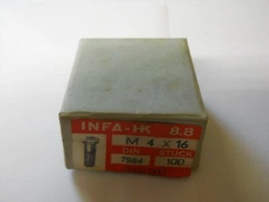 100 x M 4 x 16 -DIN 7984- TORNILLOS CILÍNDRICOS CABEZA BAJA 8.8 - Imagen 1 de 3